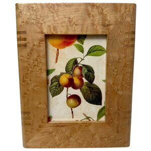 Vintage Terragrafics Photo Frame Burl Wood Light Brown Vintage 7.5" high